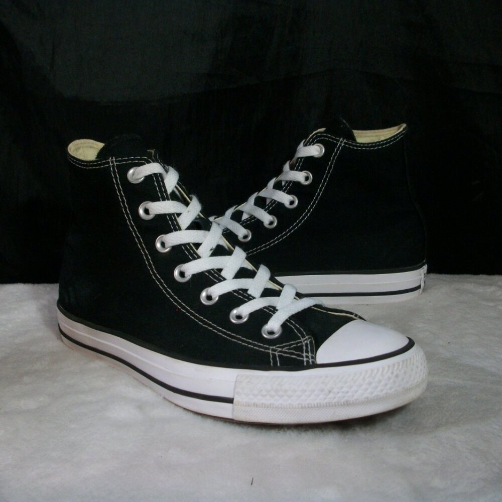 CONVERSE CHUCK TAYLOR ALL STAR BLACK CANVAS HI M6 W8 WIDE 167491F FREE SHIP
